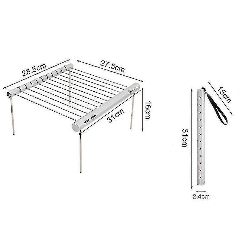 Bærbar Grill Sammenleggbar Rustfritt Stål Utendørs Grill