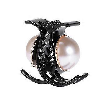 Pixnor Vrouwen Meisjes Parel en Strass Versierde Haar Clip Pin Klauw Haar Accessoires (wit + zwart)