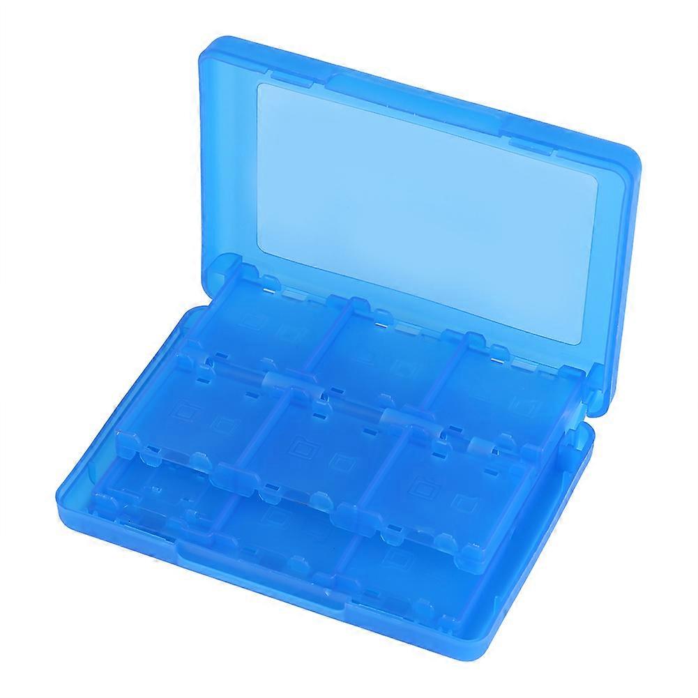 Blue 28 in 1 PP Plastic Game Card Case Holder for Nintendo 3DS DSL DSI LL