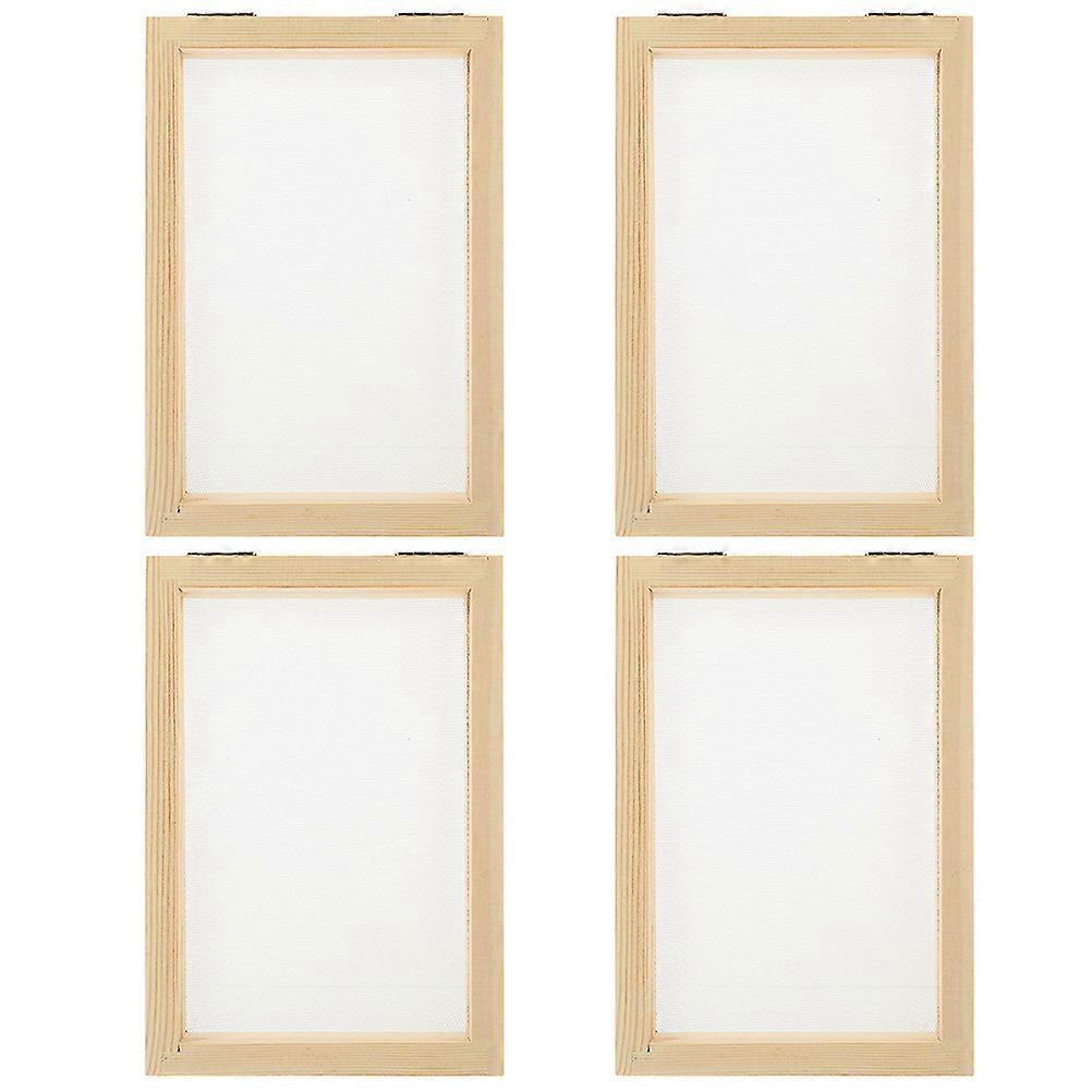 4Pcs Paper Making Frame DIY Paper Making Frame Paper Making Wood Frame Wood Paper Frame