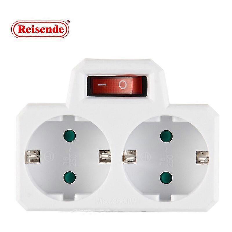 Biplite Power Strip Plug Adapter With Switch 2 Socket 16A Thsin