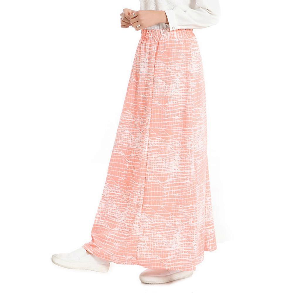 Musulman Jupe Buste Oblique Motif Bulle Lin