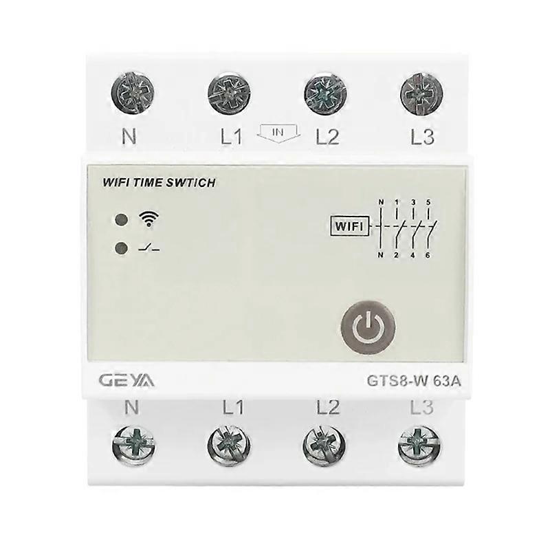 GTS8-W 4P Smart Wifi Time Switch Rail DIN Interrupteur de télécommande sans fil pour la maison intelligente par Tuya APP AC