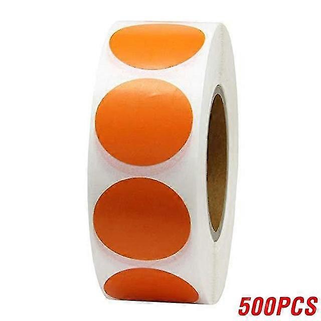 1 '' עגול קידוד עגול מעגל נקודות מדבקות, 500 ספירה כל אחד, צבעים שונים זמינים