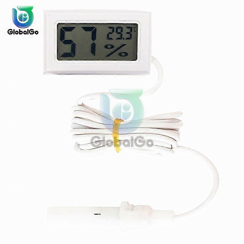 Mini LCD Digital Thermometer Hygrometer Temperature Indoor Convenient Temperature Sensor Humidity Meter Gauge Instruments Cable