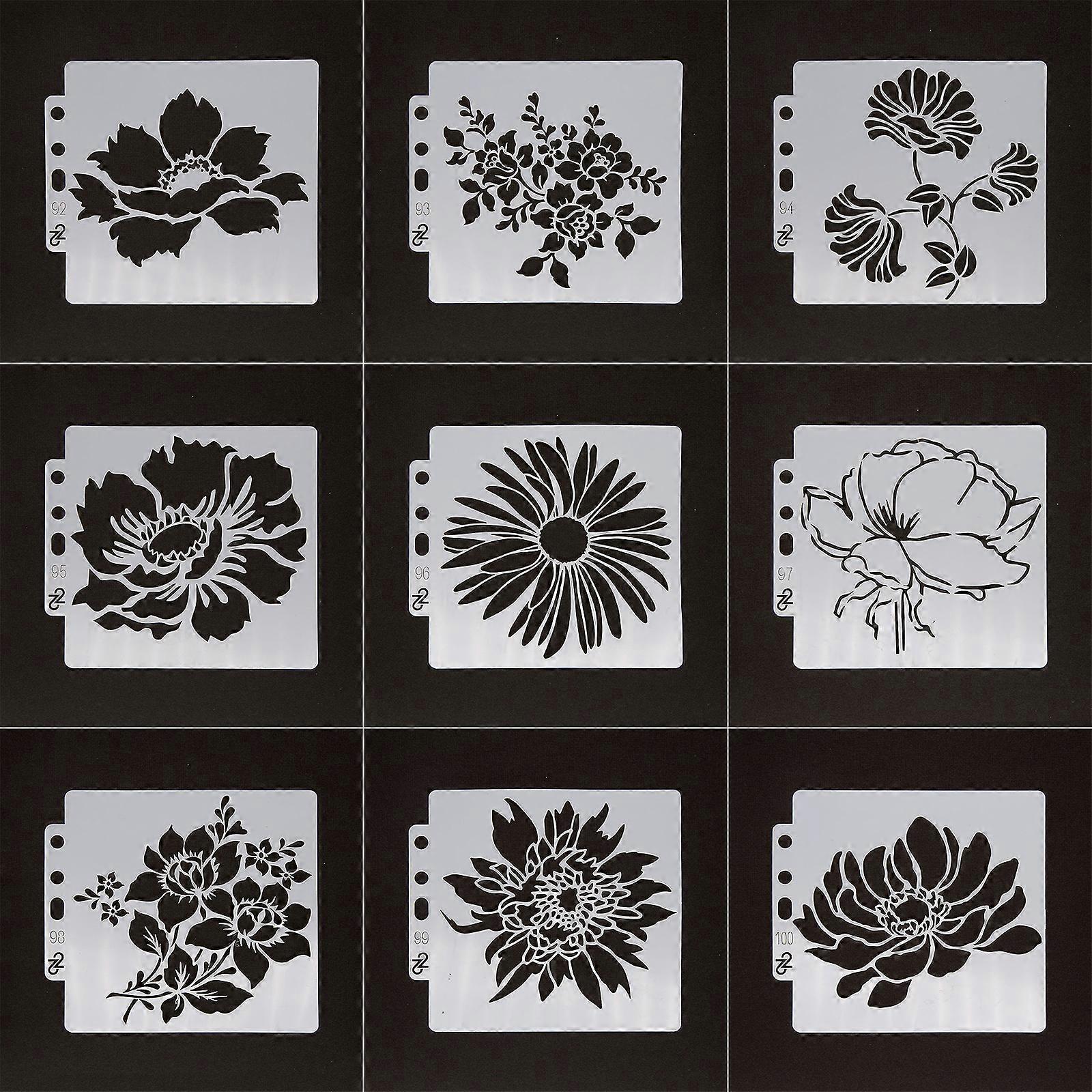 Blomma stenciler mall målning scrapbooking prägla stämpling