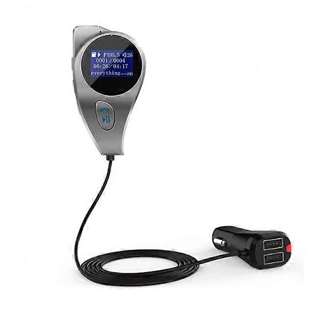 FM Transmitter AUX Audio Receiver MP3 Player Dual USB Charger TF Card U Disk Handsfree Bluetooth-compatible 5.0 Car Kit