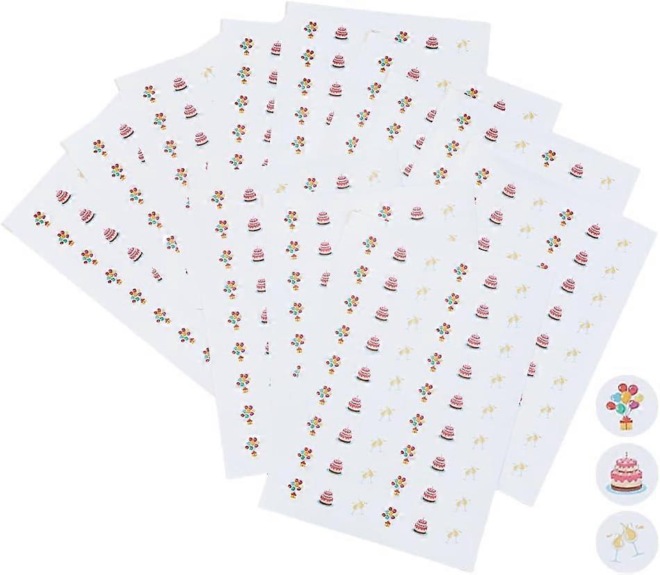 Paper Stickers Paper Gift Tag Stickers Adhesive Labels Stickers Mixed Shapes 150x102x0.1mm