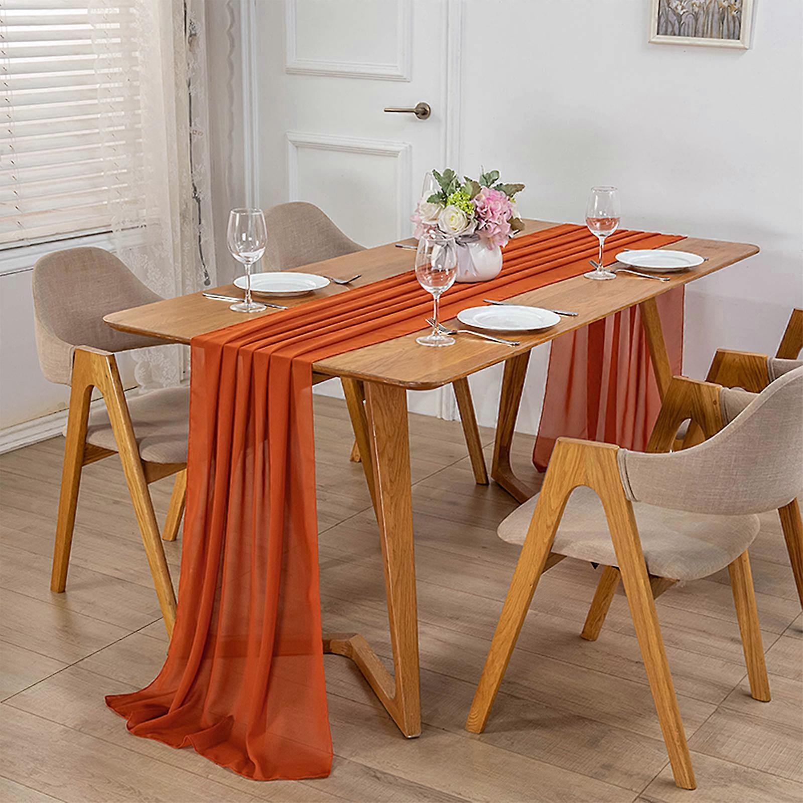 Table Runner Floor tablecloth European American style decoration chiffon table flag