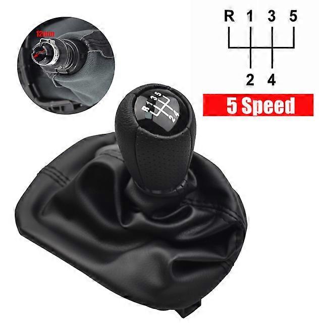 Car Interior 12mm Car Styling Manual 5/6 Speed Gear Shift Knob Lever Shifter Gaiter Boot Case For Seat Leon 1 MK1 Toledo II MK2 1998-2005