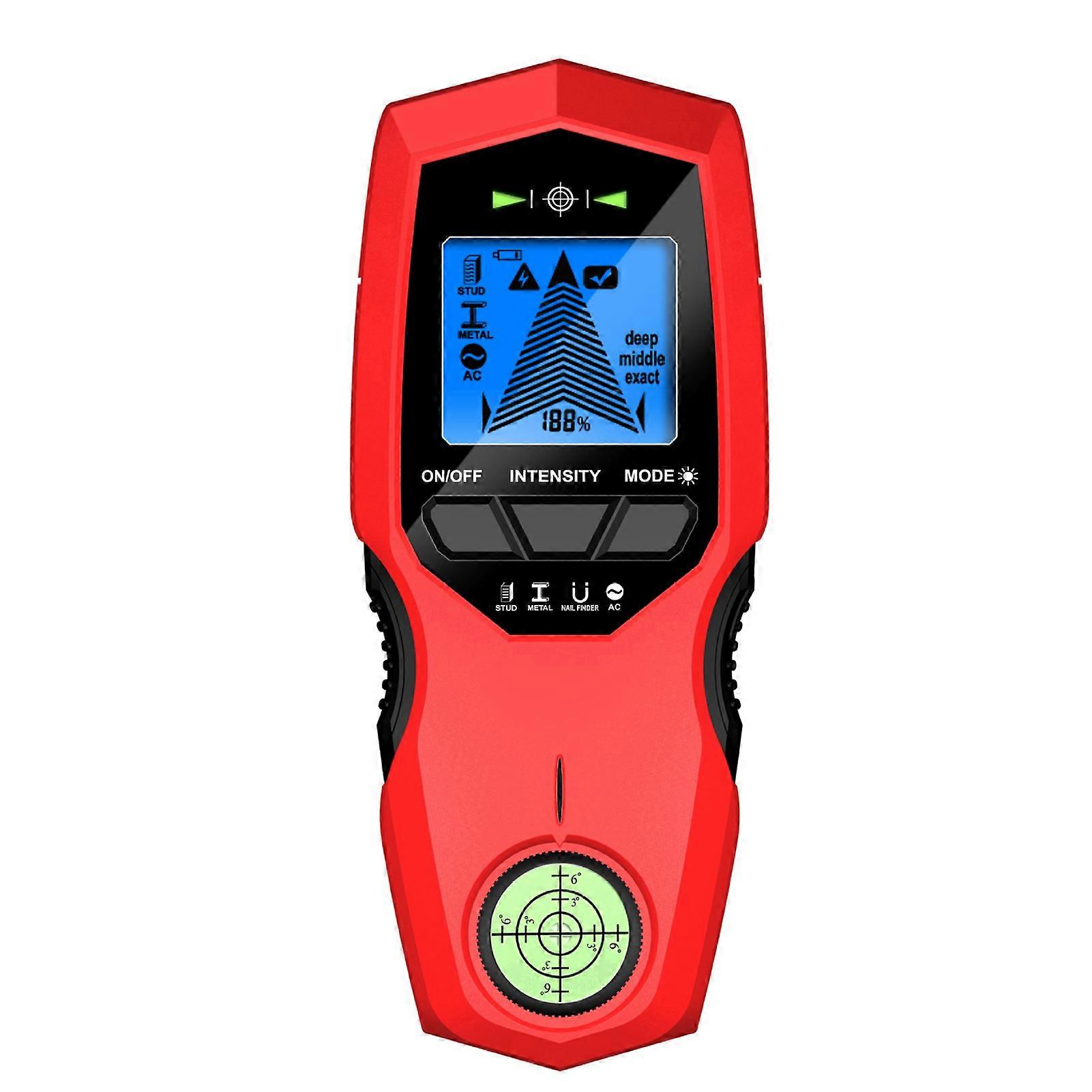 LCD Backlight Display Digital Wall Detector Metal Sensor Wood Stud Finder AC Cable Scanner Three Scanning Modes Switchable with Nail Positioning Funct