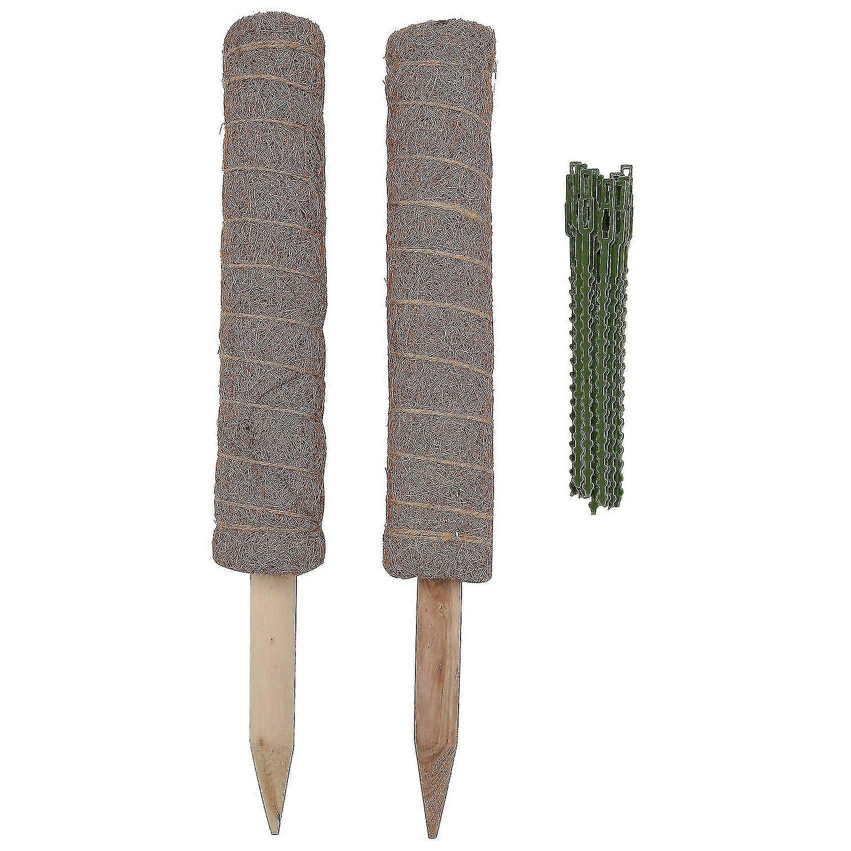 Moss Pole 40cm Compatible With Cheese Plant, Stackable Moss Stick And Ties