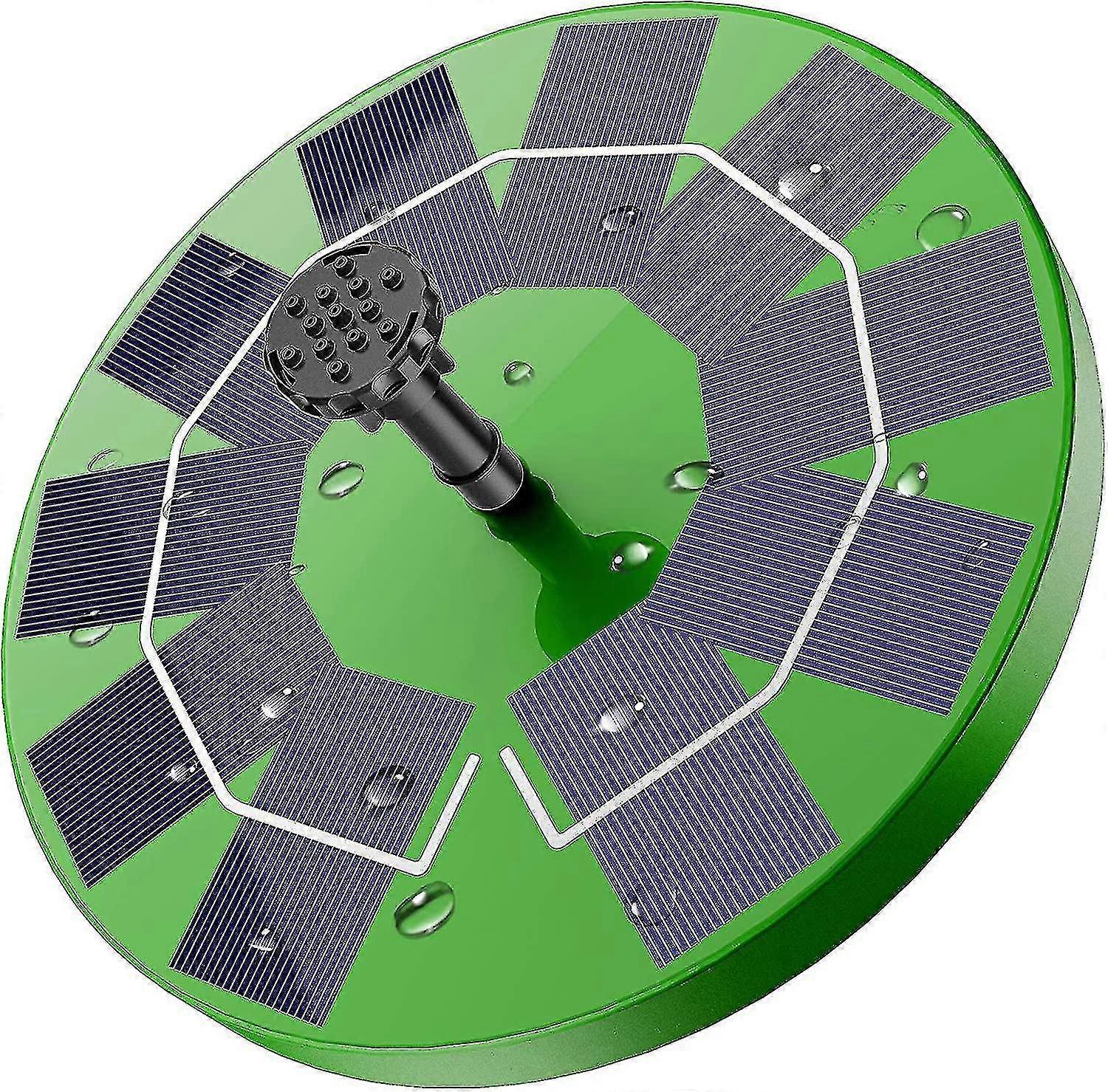 Solar Fountain 3w, Solar Pond Pump With And 6 Nozzles, For Bird Bath Rium En Fountain