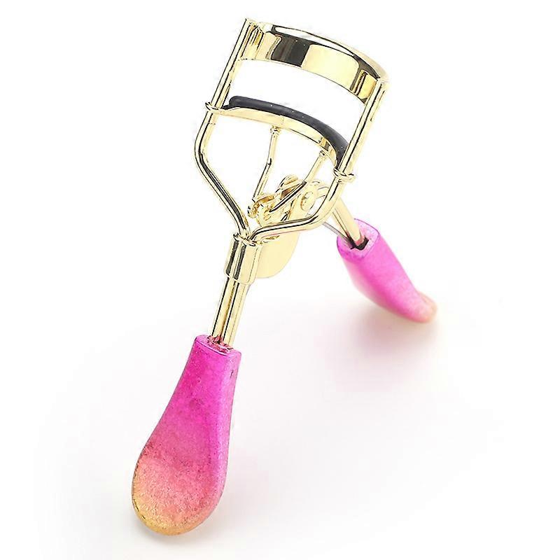Eyelash Curler, Professional Handle Eyelashes Beauty Makeup Tool Suitable All Eye Shapes, Rose Red