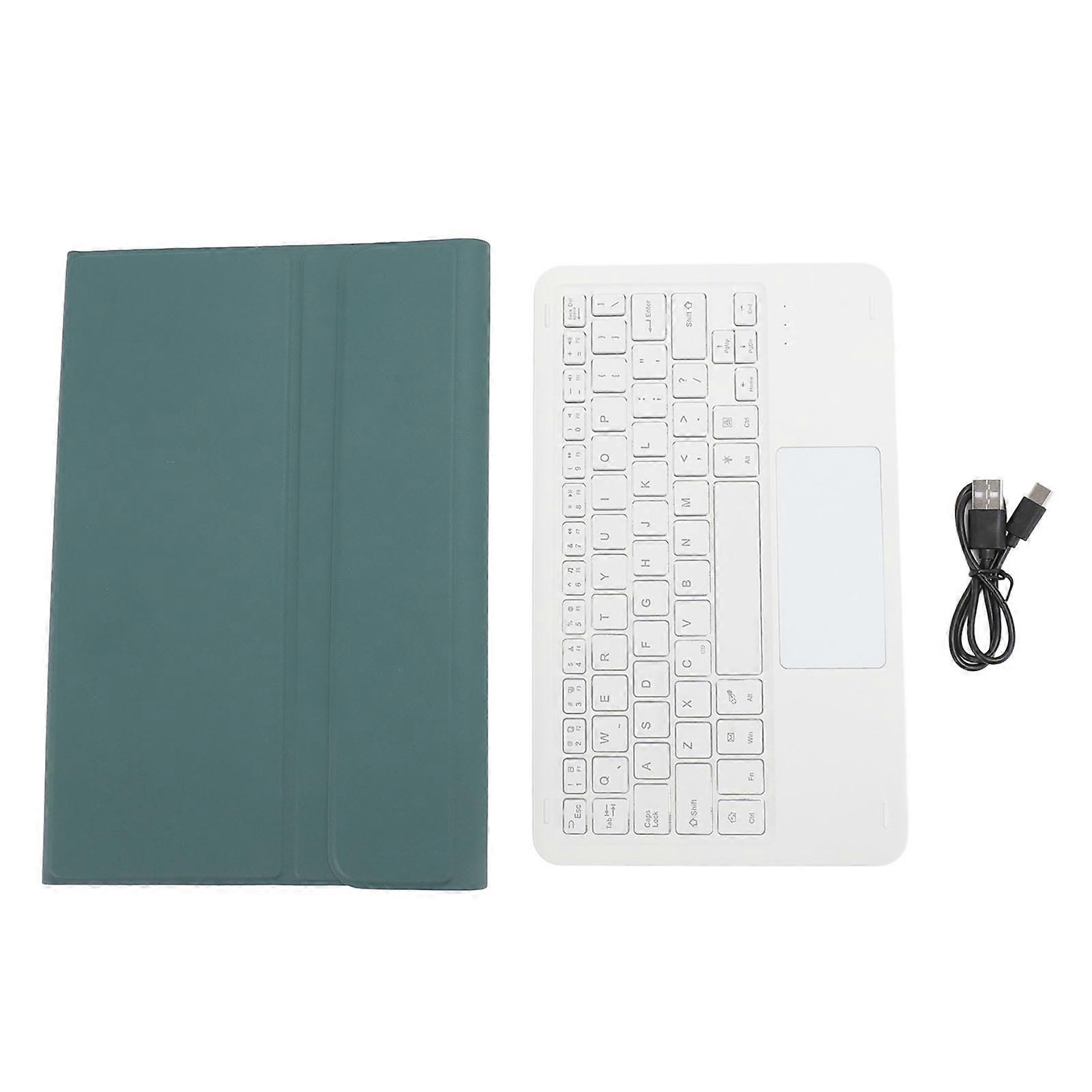 Keyboard Carrying Case with Pen Holder Colourful Backlit Magnetic Detachable Wireless Bluetooth Keyboard for Xiaomi Mi Pad 5 5 Pro 11 Inch Dark Green