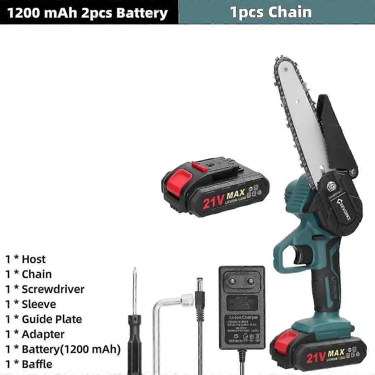 Geevorks 6 polegadas mini serra elétrica com 1500mah atualizado bateria recarregável carpintaria pruni