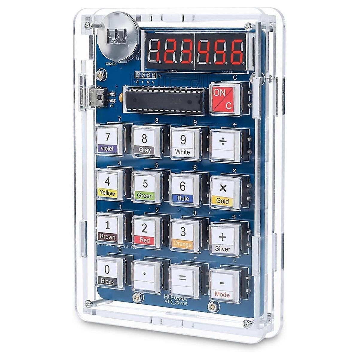 Welding Practice Kit, 6-Digit DIY Calculator Kit USB/Battery Powered Desktop Calculator Welding Project Electronics Kit