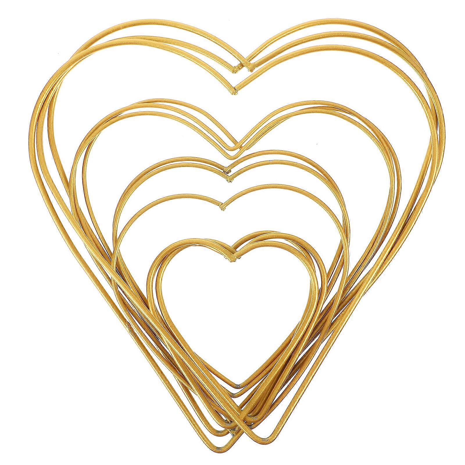 12pcs Heart-shaped Iron Ring Decorative Iron Loop Chic Dream Catcher Loop