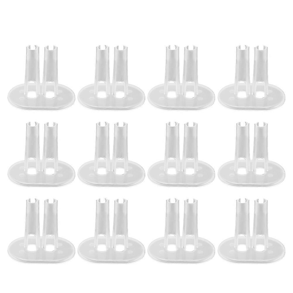 1 Set 12Pcs Toy Stand feet Fittting Holder Transparent Holder Plastic Holder for Doll (Feet Clip 18-30CM)