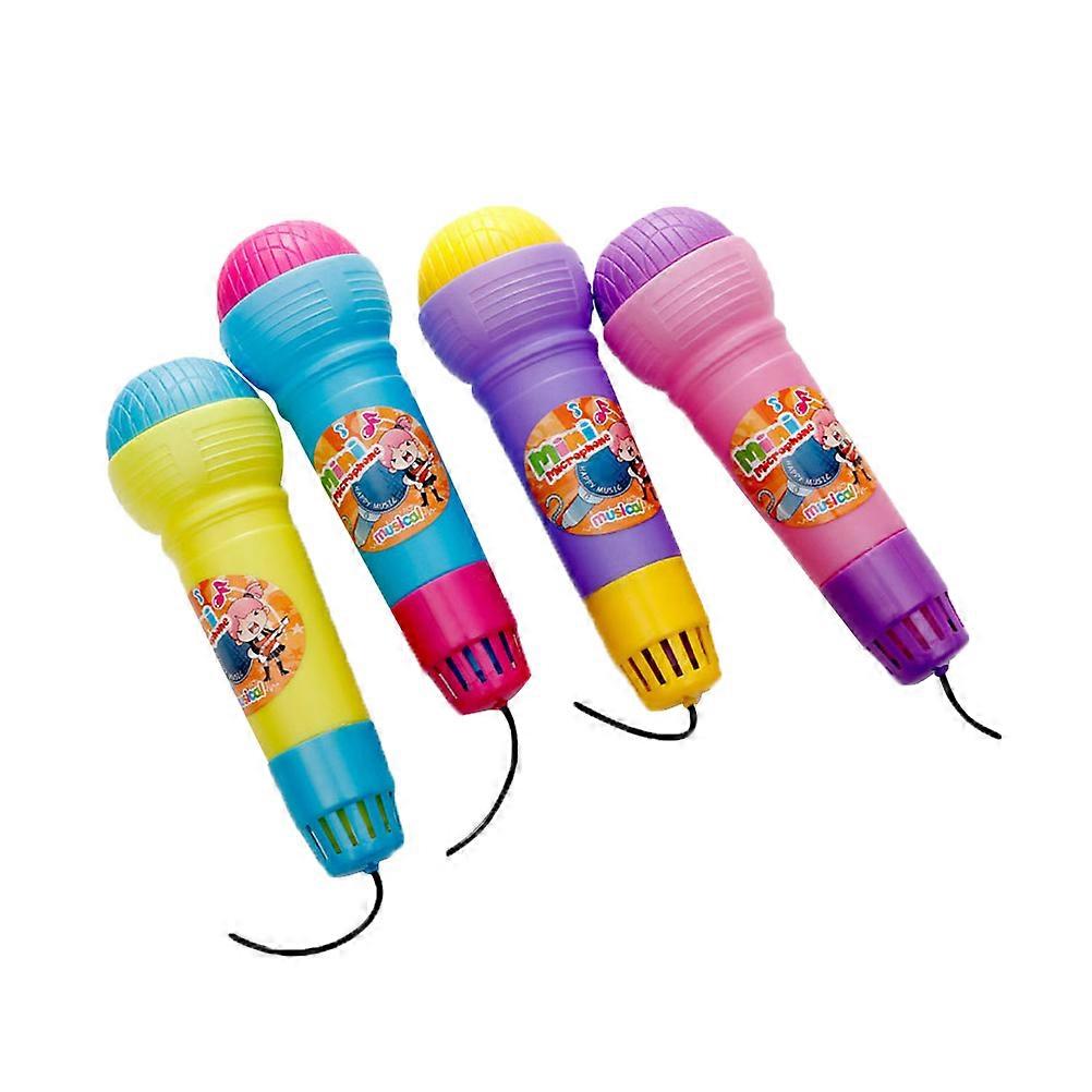 4 PCS Mini Toy Simulated Microphone Model Kids Echo Microphone Plastic Echo Microphone Wireless Microphone Toy