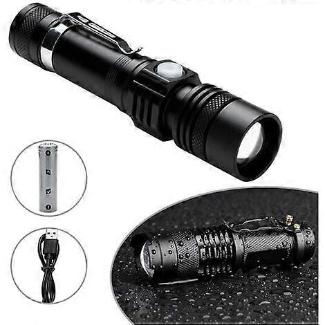 Powerful CREE USB Rechargeable Flashlight - IP44