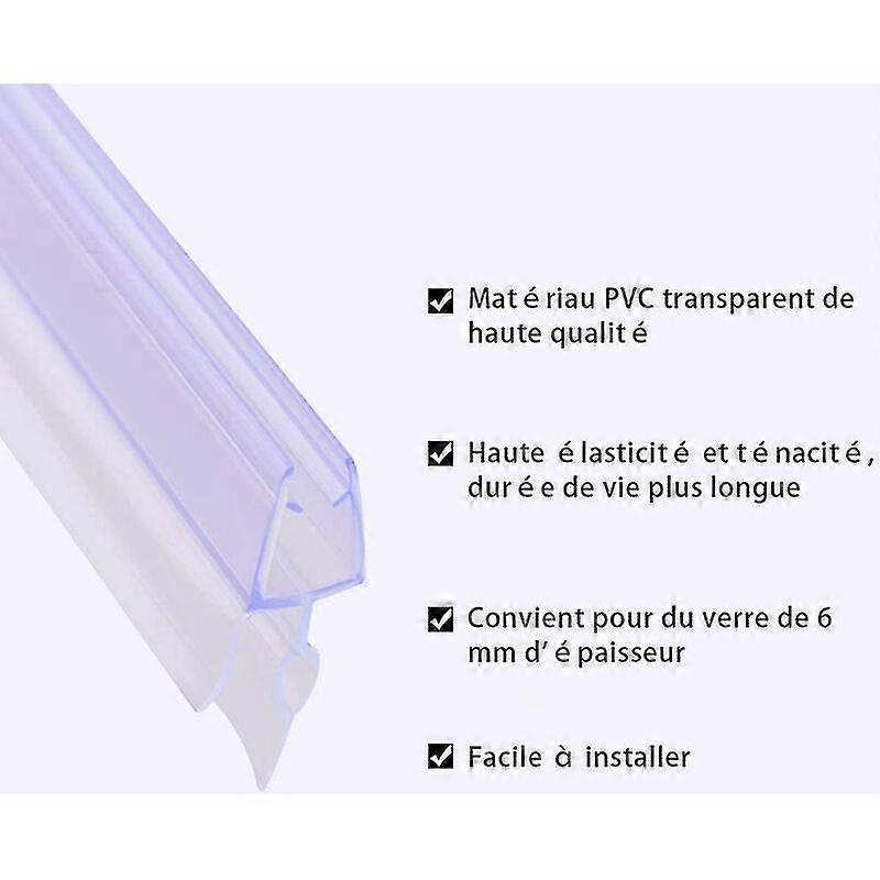 Aleko douchedeurafdichting 100cm 2 stuks voor 4-6 mm glas, opvouwbare