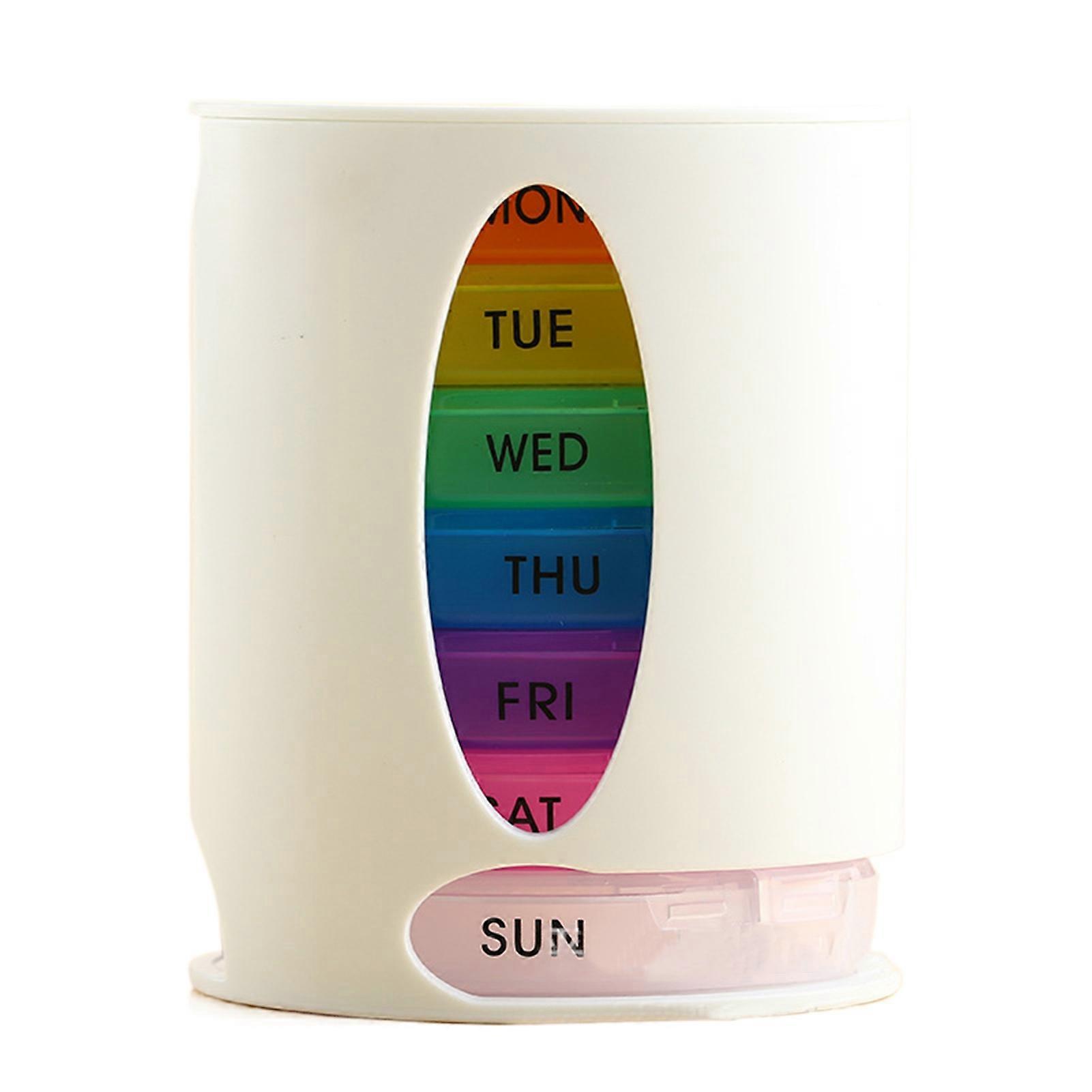 Pill Box 28 Grids Colorful Sealed Large Capacity Dustproof Weekly Pill Organizer Portable Out Travel 7 Days Storage Pills Case Holder for Home