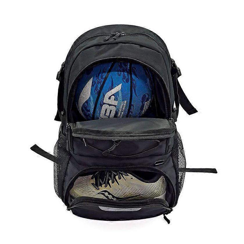 Sac De Ballon De Sport Avec Sangle Réglable Et Poche Zippée - Sac Maille Pour Basket, Foot Et Rugby