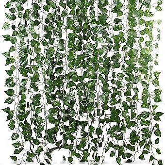 ScindapsusFlojery 78Ft 12pcs Seide Knstliche Efeu Weinrebe Hngende  Bltter Pflanze Grn Dekor Party Haus Garten Hochzeit Wand Dekor (Grn) |  Fruugo DE