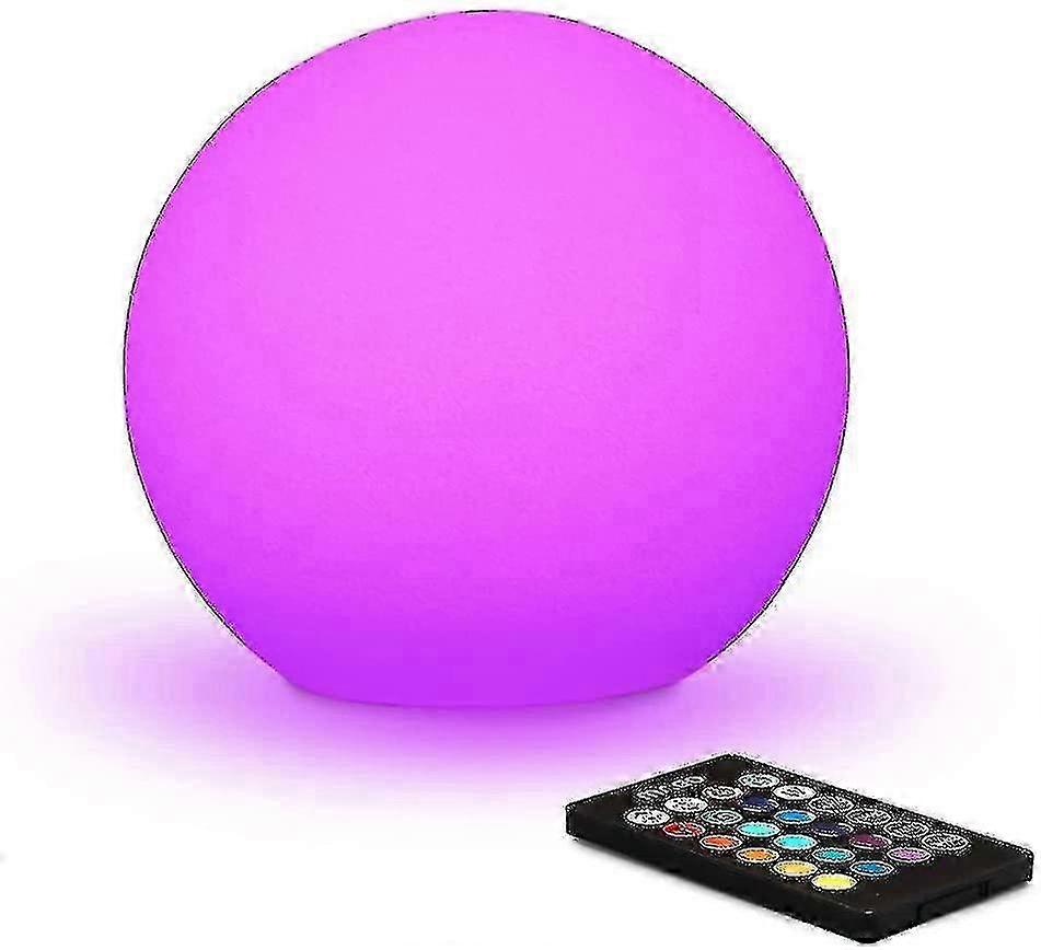 8-inch Ultra-fun Led Glowing Ball Light W/remote, Rgb Color Changing Globe Mood Lamp, 16 Colors 8 Br