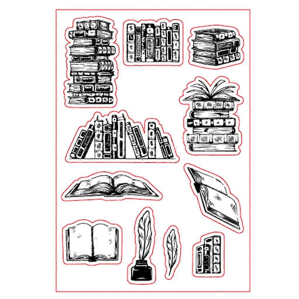 Embossing Retro Books Clear Stamp for Scrapbook Album Paper Card