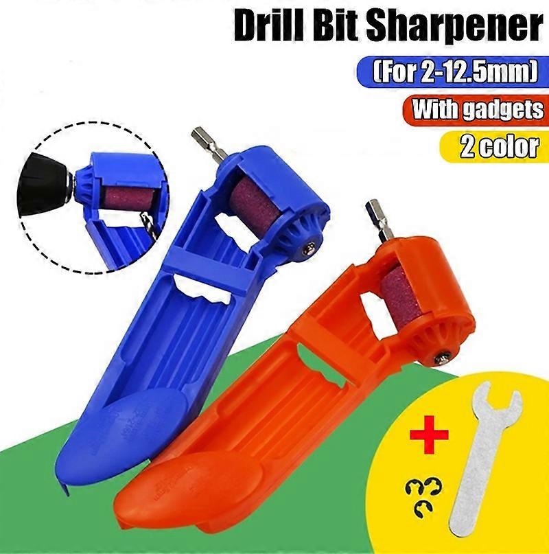New Corundum Grinding Wheel Portable Powered Tool Portable Drill Bit Sharpener for Drill Polishing Wheel Drill Bit Sharpener Fit for 2-12.5mm (Color:B