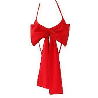 Frauen sexy Dessous Set Weihnachten Nachtwäsche Fliege Unwrap mich Teddy Babydoll Anime Cosplay Nachtwäsche Unterwäsche Geschenk Rot