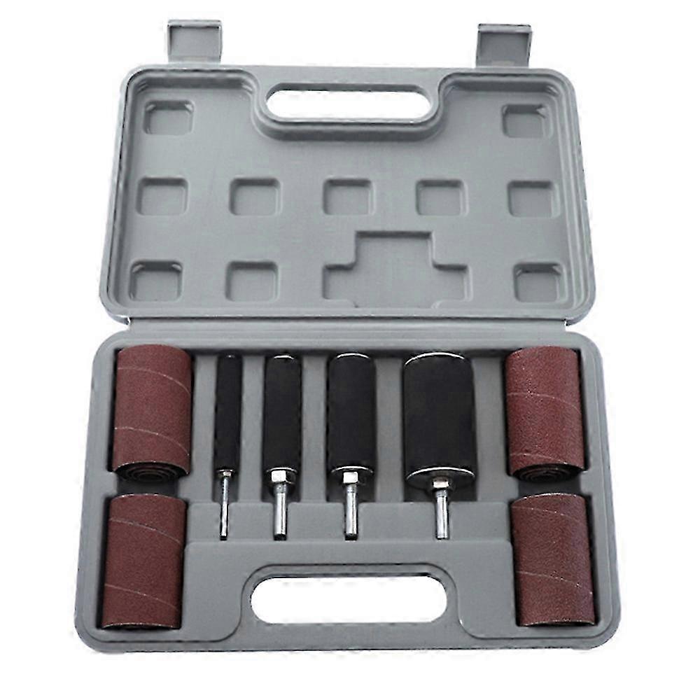 Drum Sander Kit Sanding Belt Sandpaper With Spindle Case For Drill Press Tools