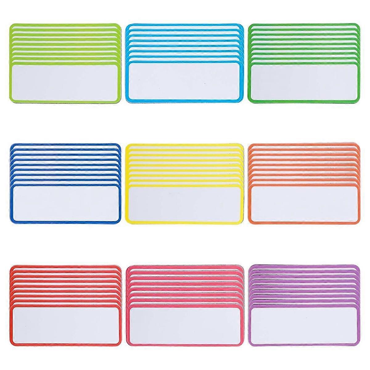 54 Pcs Magnetic Dry Erase Labels Reusable Strips Classroom Name Tags Writable Blank Magnet Cards Er
