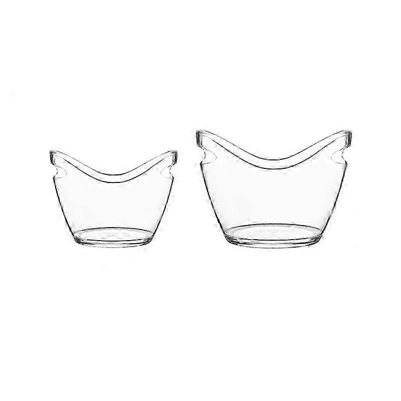 2PCS Cubo de hielo transparente, barril de champán