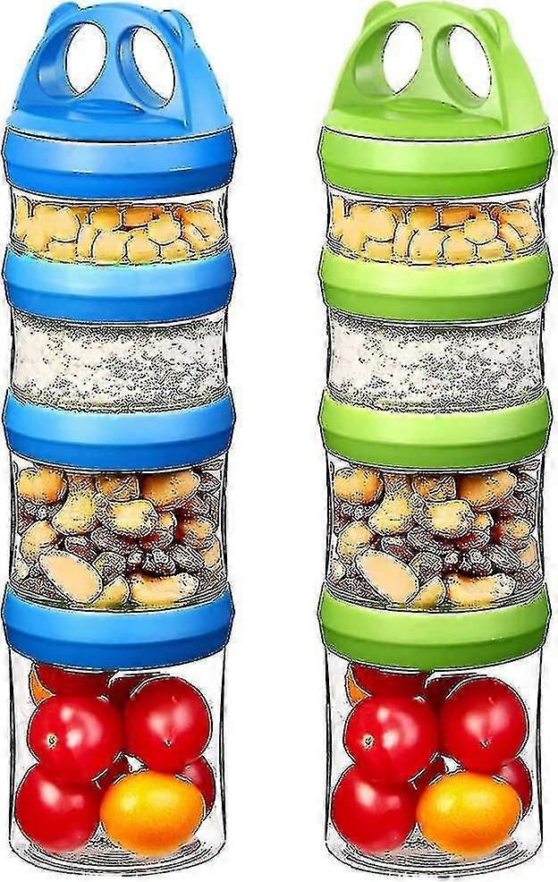 Portable Stackable Food Storage Containers For Snacks Formula Powder And Drinks Twist Lock System Ai