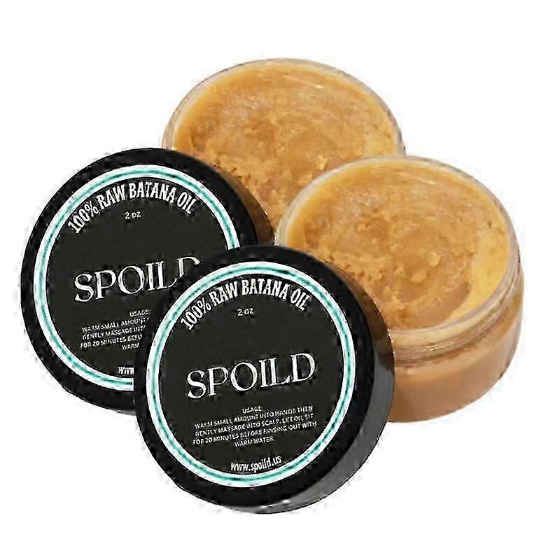 毛の成長のための2x有機バタナオイル 100%純粋で自然なバタナオイル 毛の損失の反破損の毛を扱うための