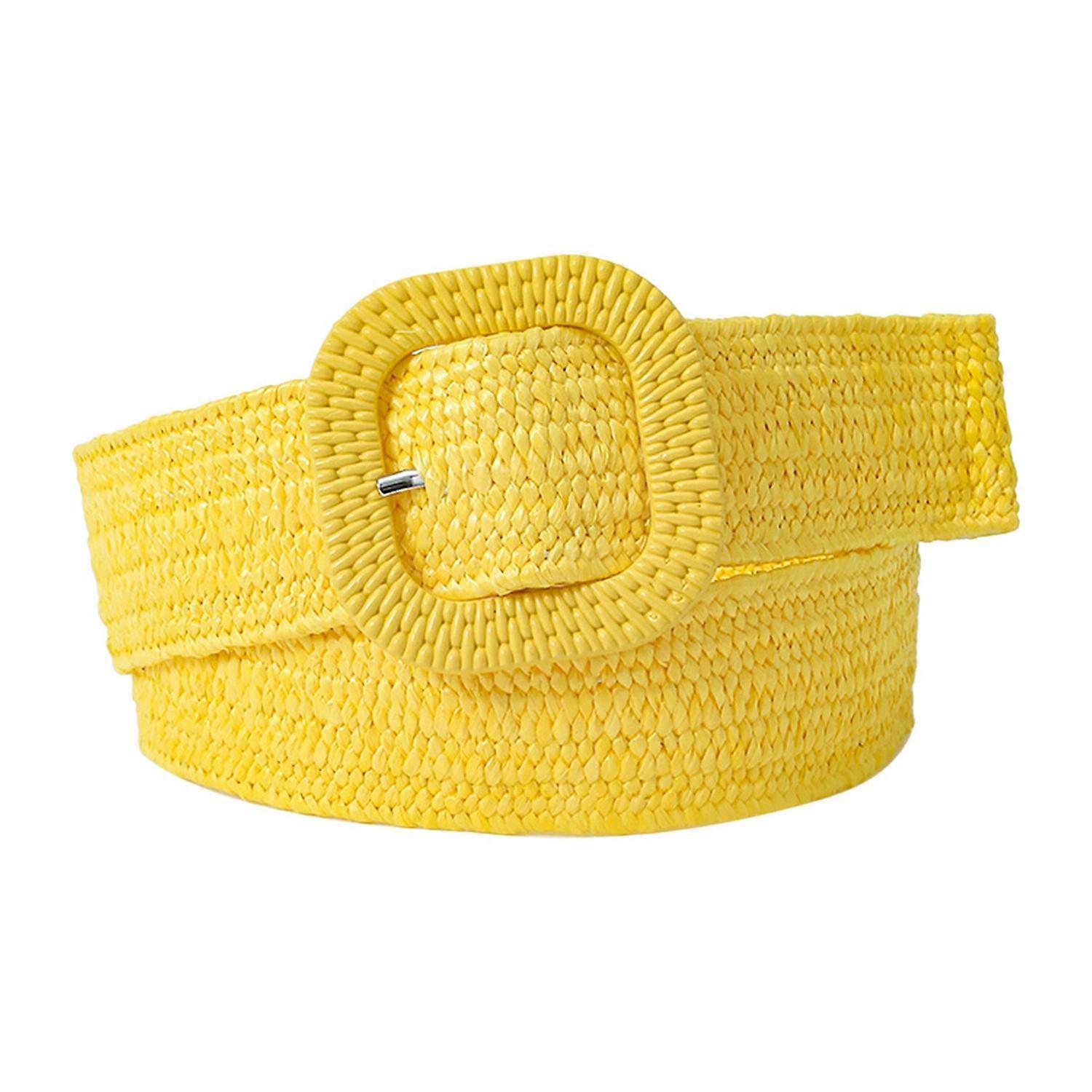 Woven Elastic Belt Square Buckle Adjustable Strong Durability Comfortable Fit Braided Stretch Web Be