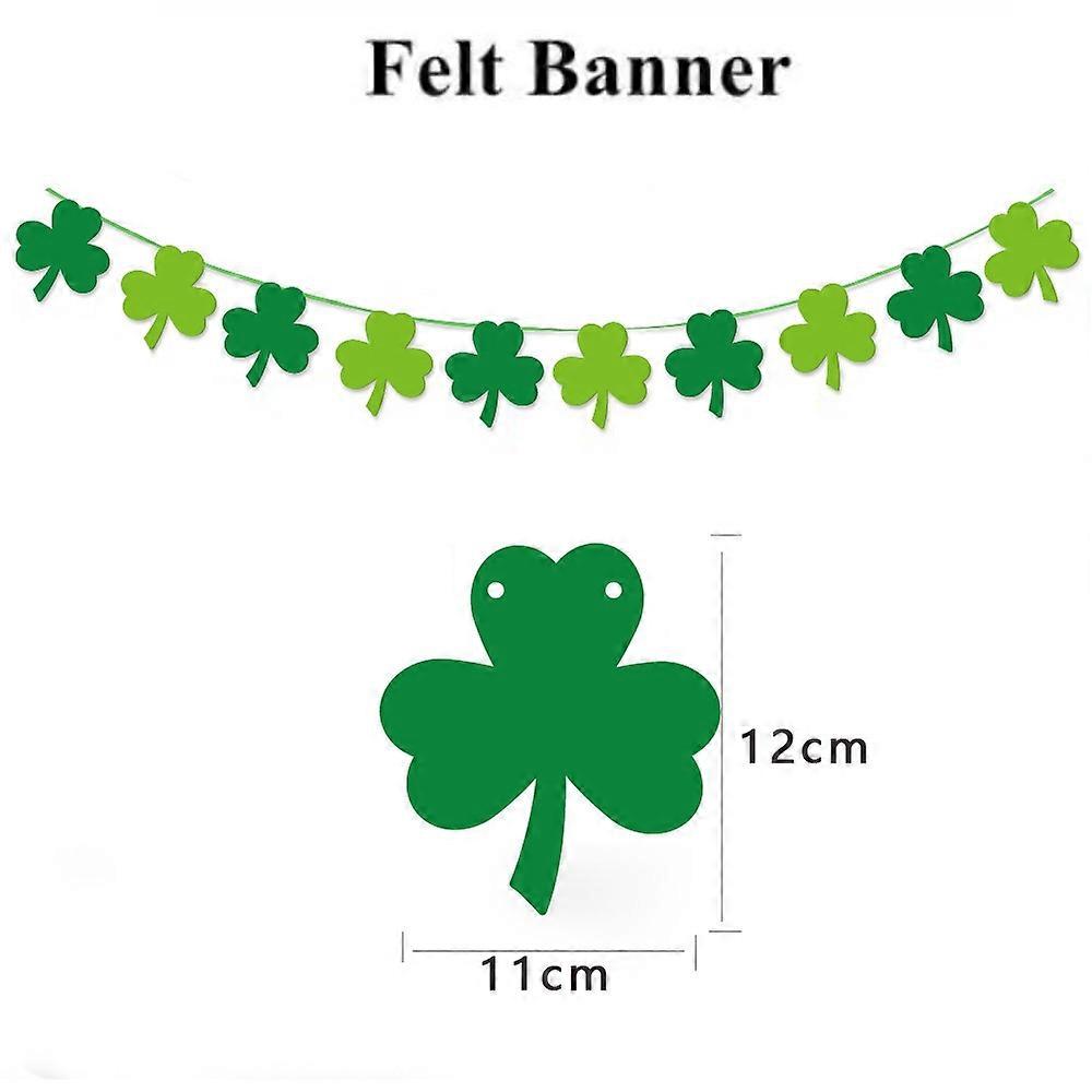 Solid Shamrock Garland - Classic Green Decor