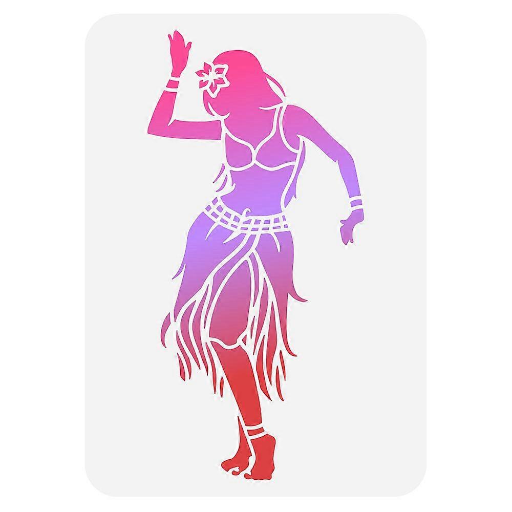 Plastic Drawing Painting Stencils Templates for Painting on Scrapbook Fabric Tiles Floor Furniture Wood Rectangle Dancer Pattern 29.7x21cm