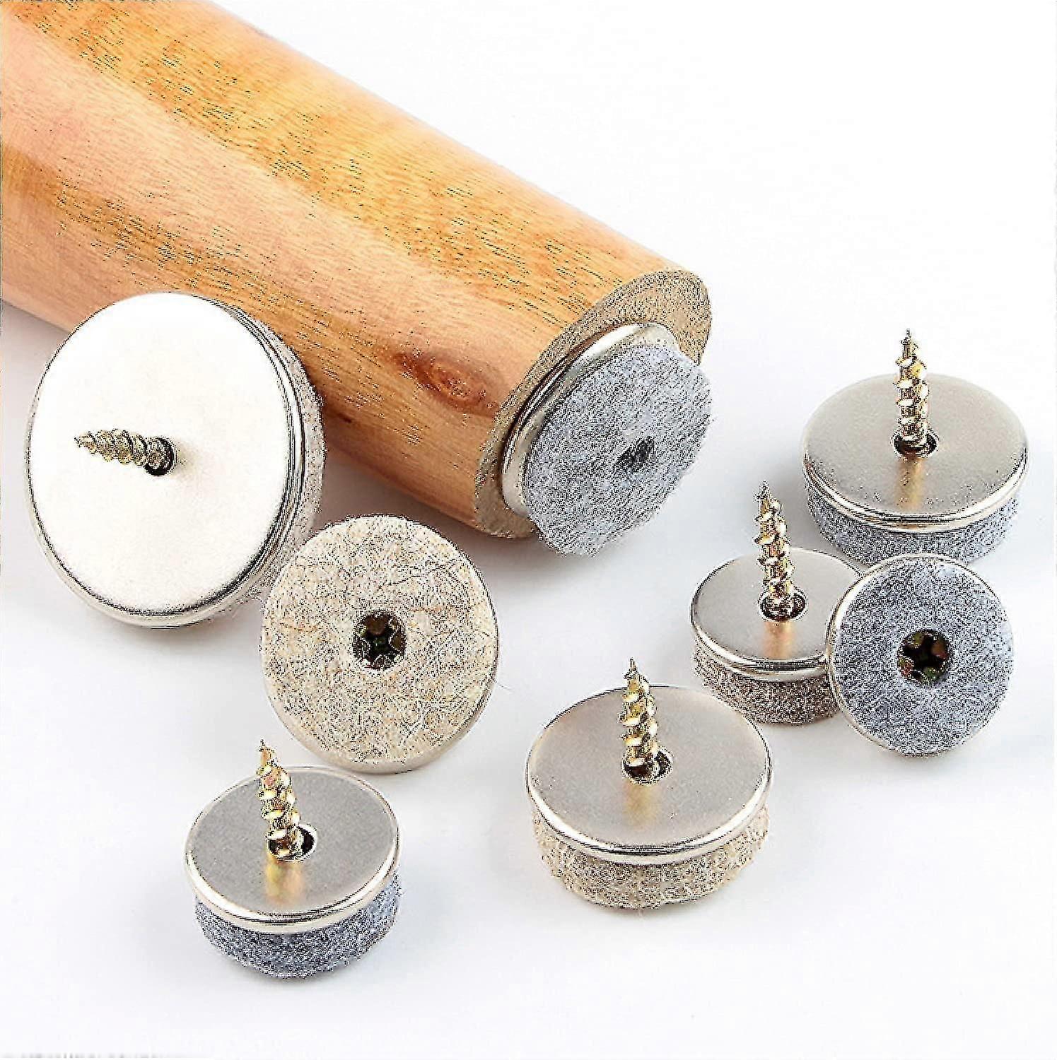 Jinyi Cush, 32-pack Sofa Leg Floor Protector, 24mm Diameter, 5mm Thick Felt