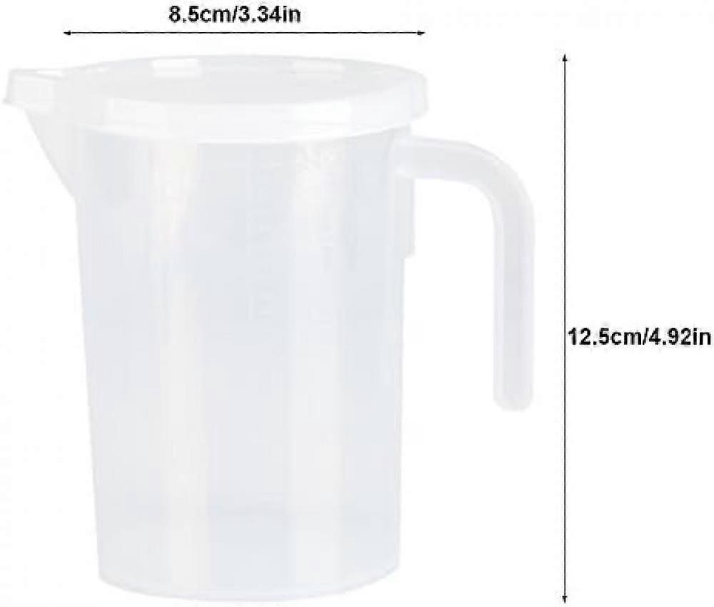 Measuring Cup,Clear Plastic Measuring Cups with Lid Kitchen Cooking Baking Accessaries Kitchen Utensils(500ML)