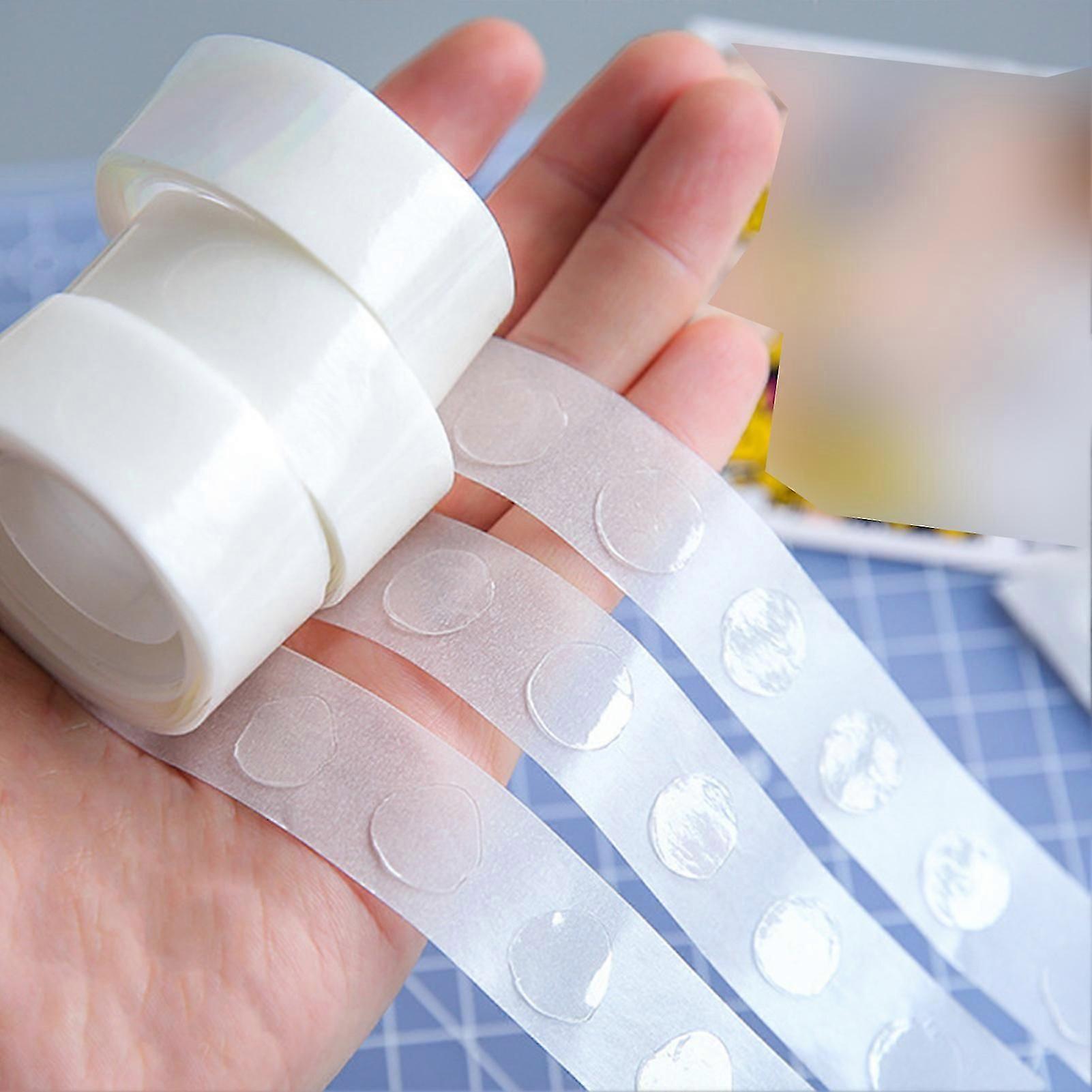 Şeffaf Yapışkan Noktalar Zanaat DIY Sanat Ofis Kaynağı için İzsiz Şeffaf Yapışkan Yapışkanlı Yapıştırıcı