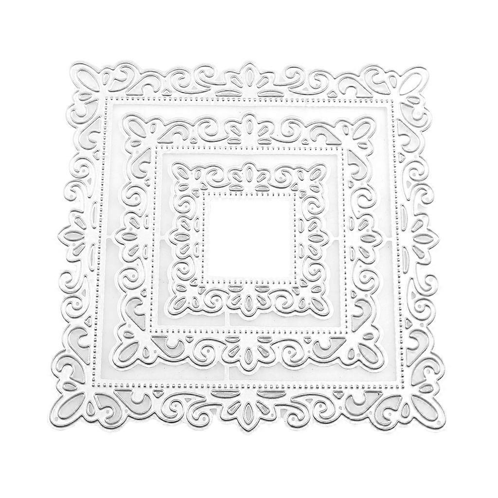 Frame Metal Cutting Die Stencil Blade Punch Stencils Embossing Template for DIY Card Making Journaling Diary Decorations Violet M