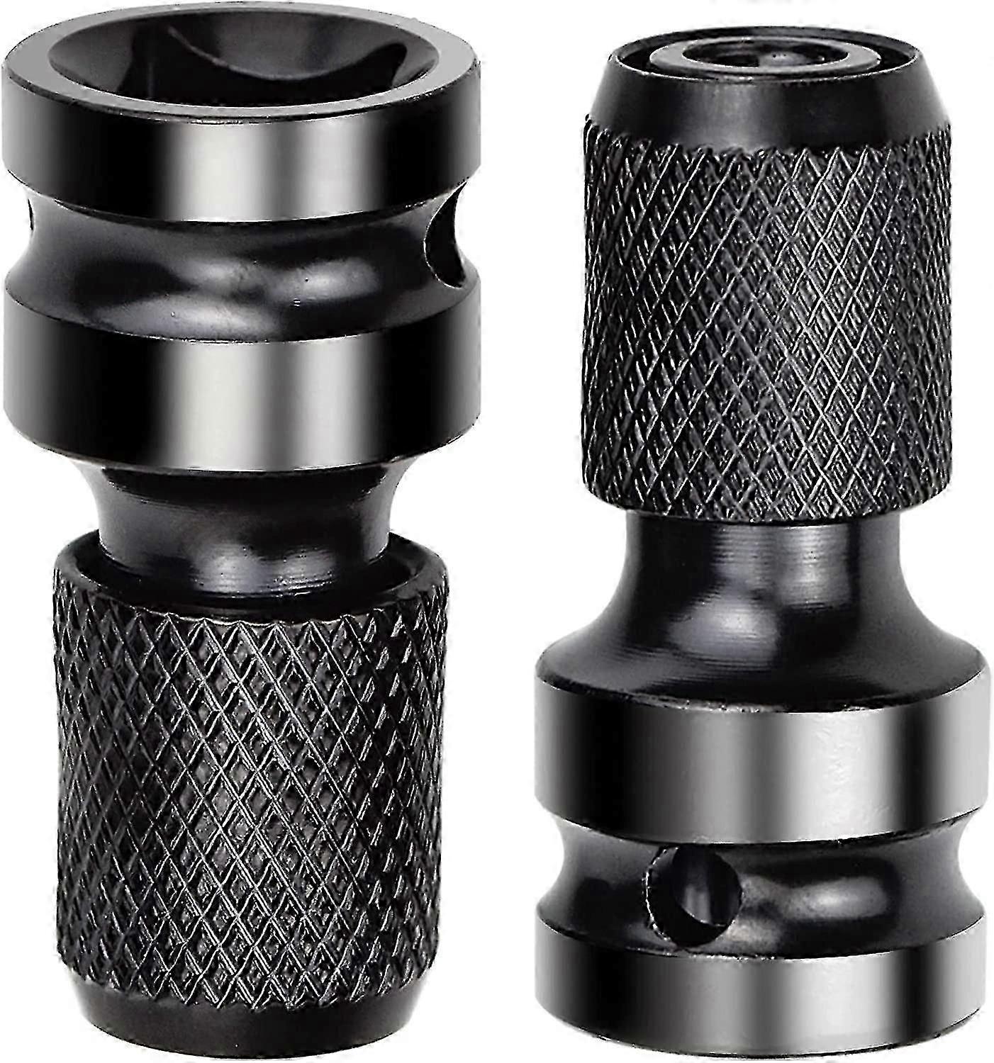 2 Pieces Socket Adapters 1/2quot; Square To 1/4quot; Impact Wrench Impact Adapter Quick Release Converter For Impact Ratchet Wrench And Screwdriver