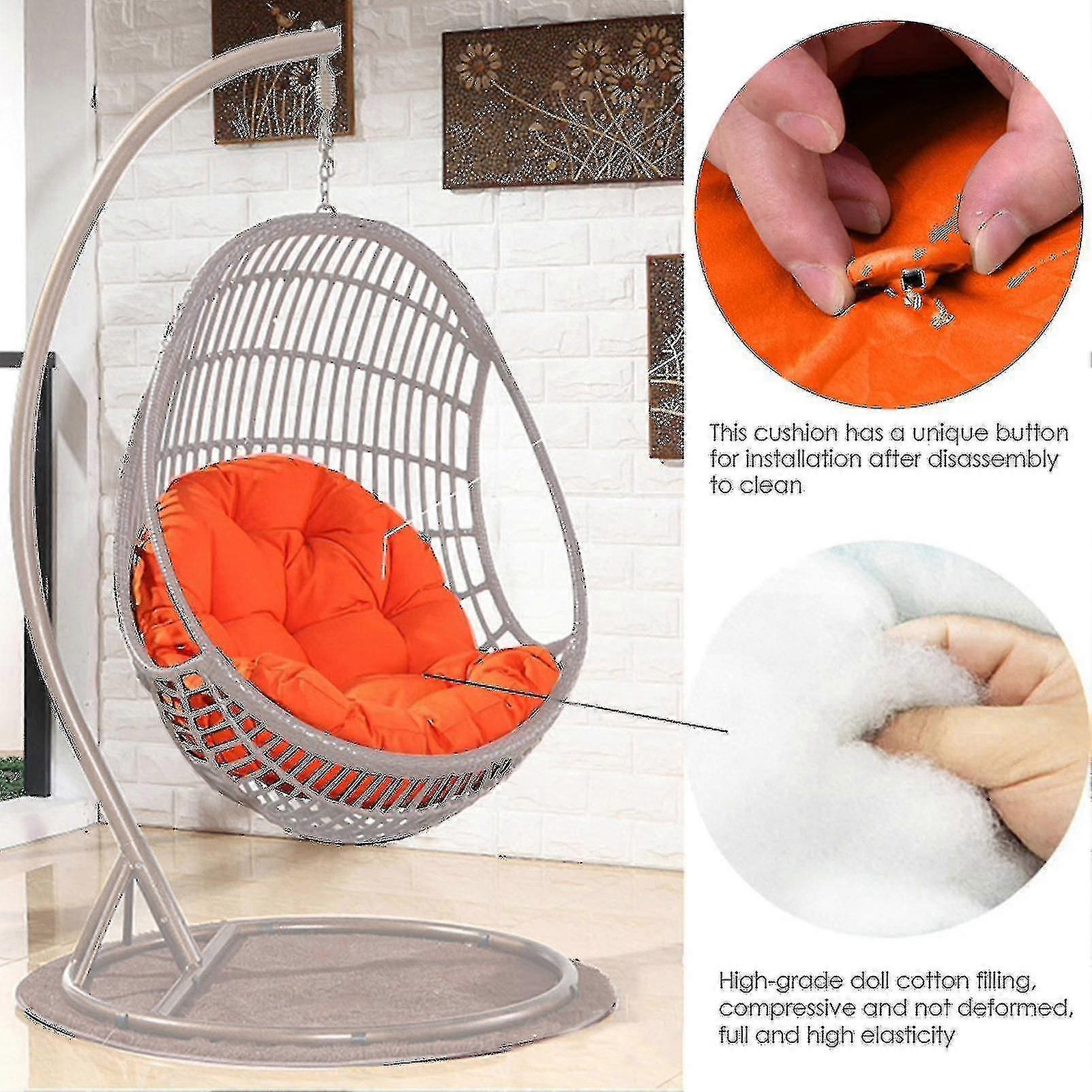 9 Color Swing Hanging Basket Seat Cushion Thicken Hanging Egg Hammock Chair Pads Washable Chair Seat Warm And Comfortable Cushion