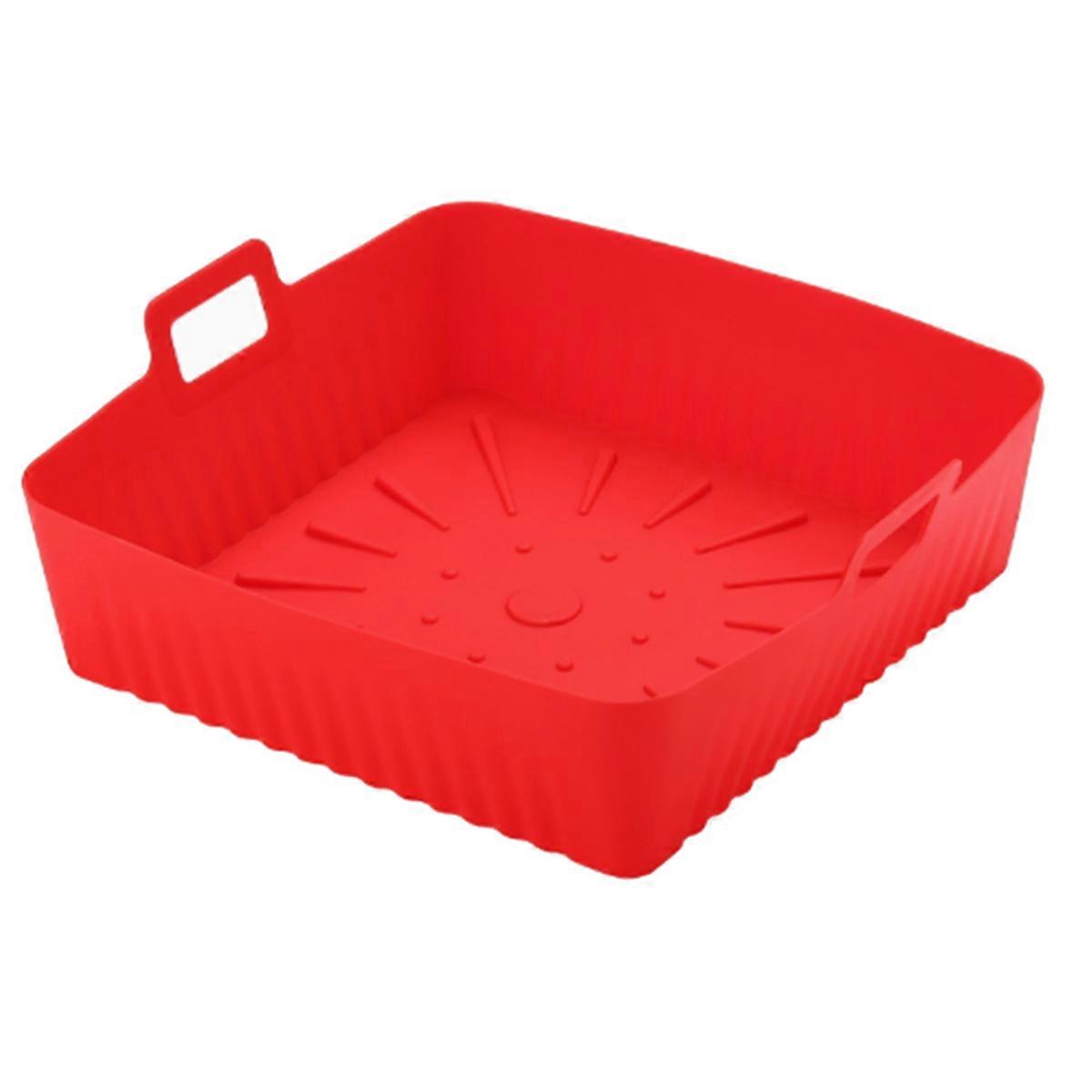 23cm/9In Square Large Silicone Air Fryer Liners Mold for Air Fryer 6-8QT Reusable Airfryer Oven Bak