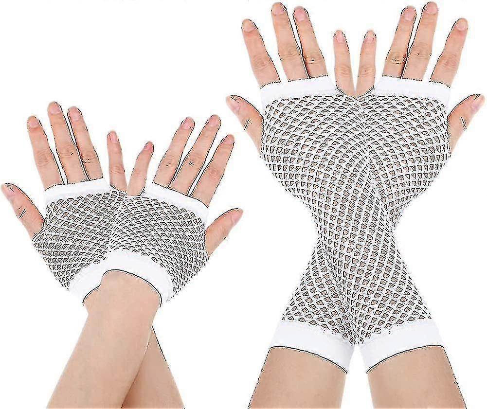 Netzhandschuhe 2 Paar lange und kurze Netzhandschuhe fingerlose Handschuhe Stretchy Mesh_SZXM