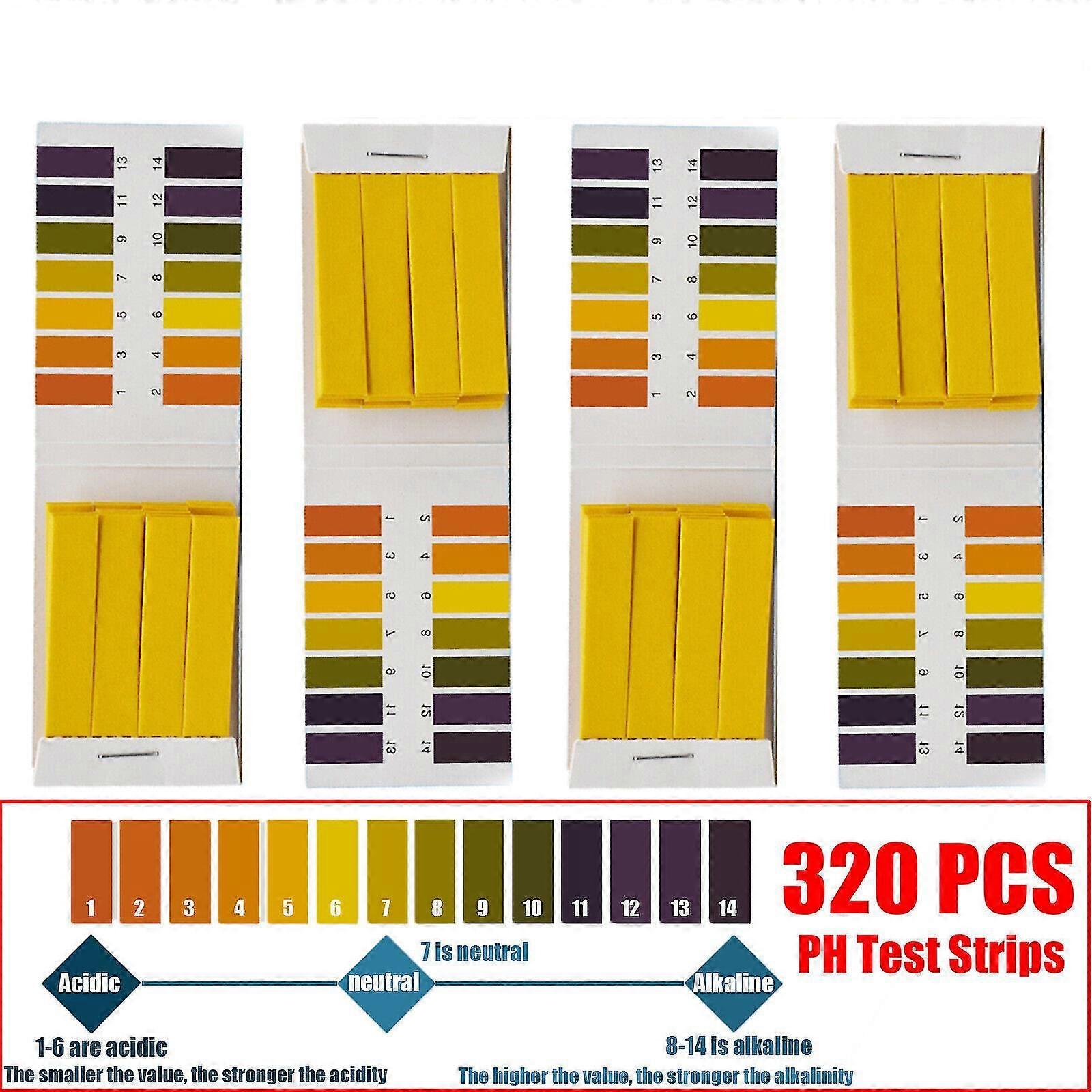 320x 1-14 pH Indicator Test Strips Laboratory Paper Litmus Tester Urine Saliva